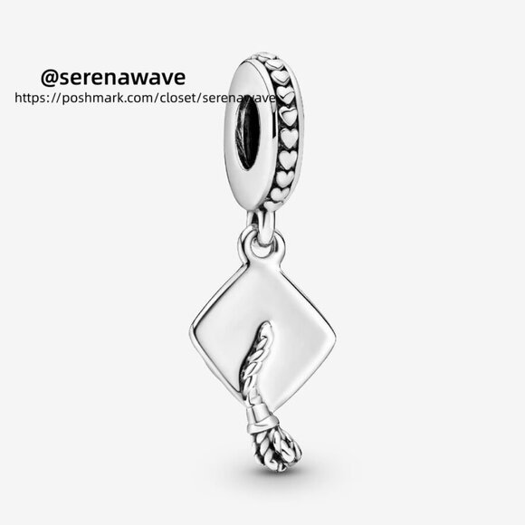 Pandora Graduation Cap Dangle Charm|Pendant - Picture 1 of 2